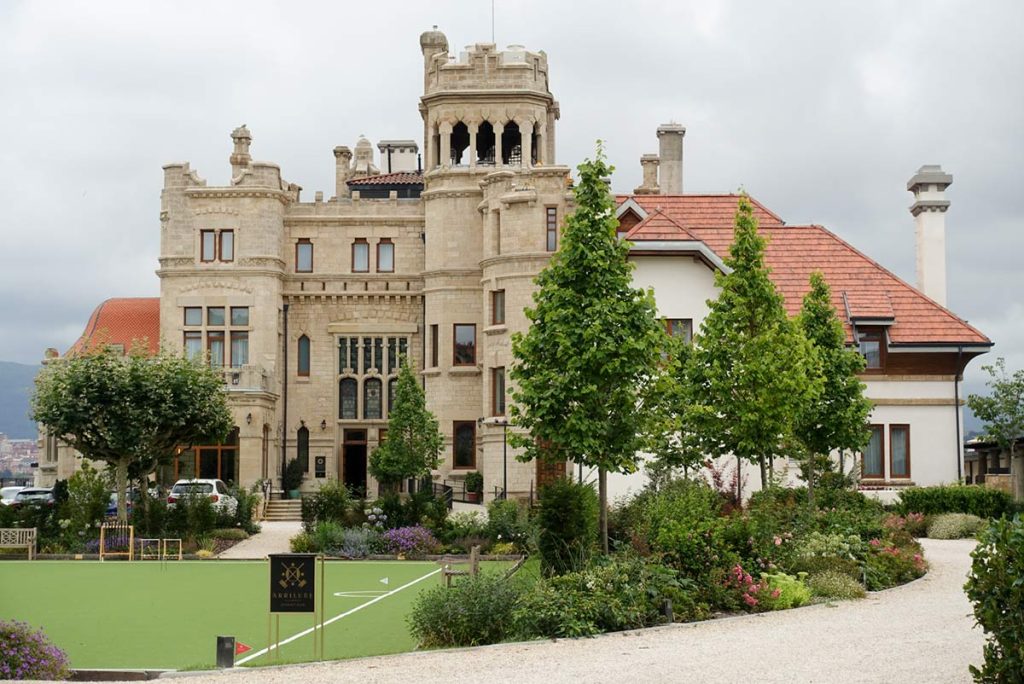 Luxury Hotel Palacio de Arriluce on the cliffs of Getxo, Bilbao coast